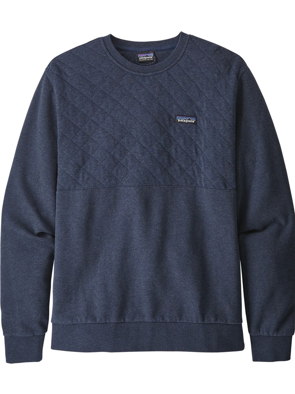 Patagonia Men’s Quilted Chest Crewneck Sweater - light blue